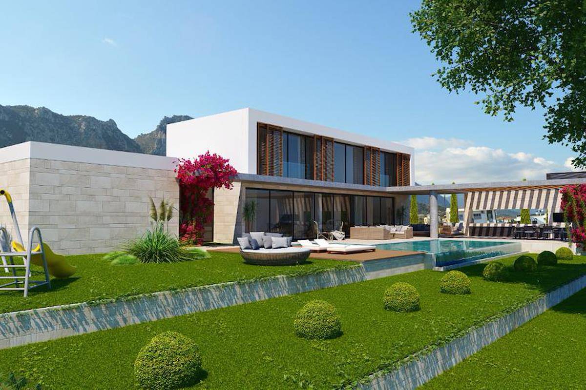 North Cyprus Four Bedroom Super Luxury Villa with Private Pool and Guest House in Zeytinlik Village Photo 2